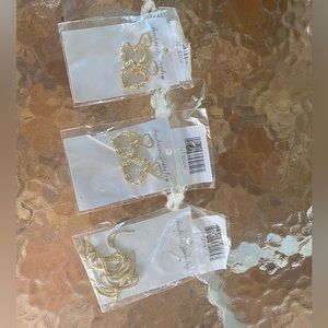 Heart shaped and diamond earrings